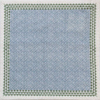 Blauwe handgemaakte servetten - handblockprinted Chi-chi blue napkins - set of 4 image 2