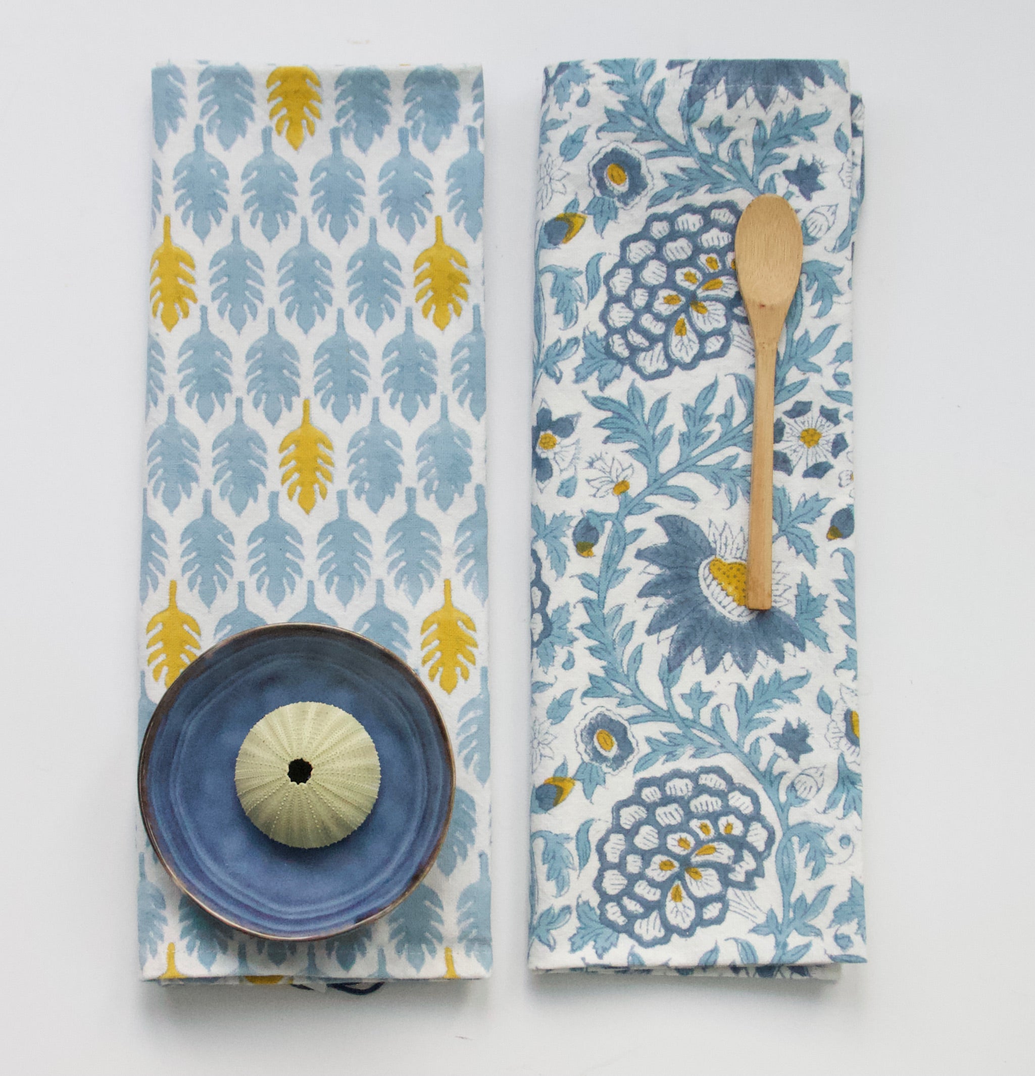Theedoek - Kitchen towel Curry leaves yellow image 1
