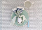 Handgemaakte groene servetten - handblockprinted Chi-chi green napkins - 4 per set image 0