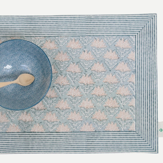 Placemat | Set of 2 | Dusty Rose Blue