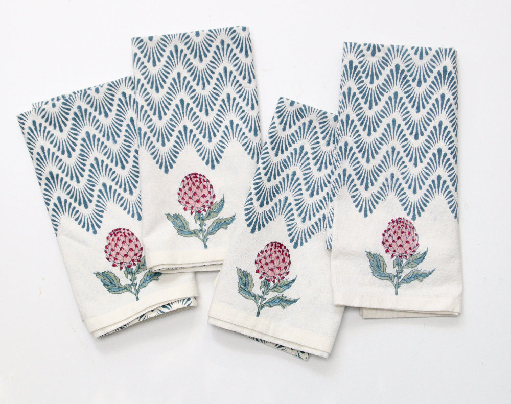 4 Waves blue servetten