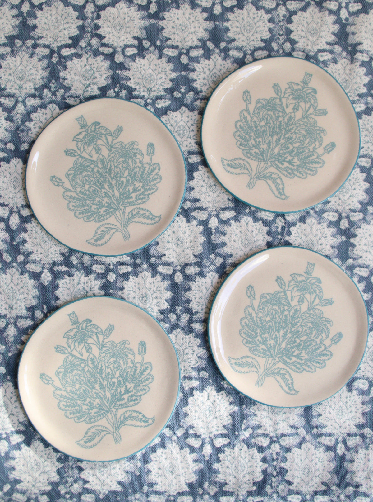 4 kleine bordjes Tree of life 