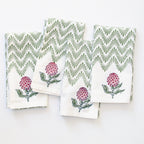 4 servetten waves green 