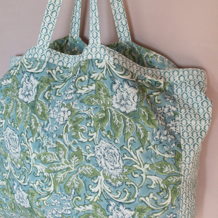 Beach bag | Chintz Blue