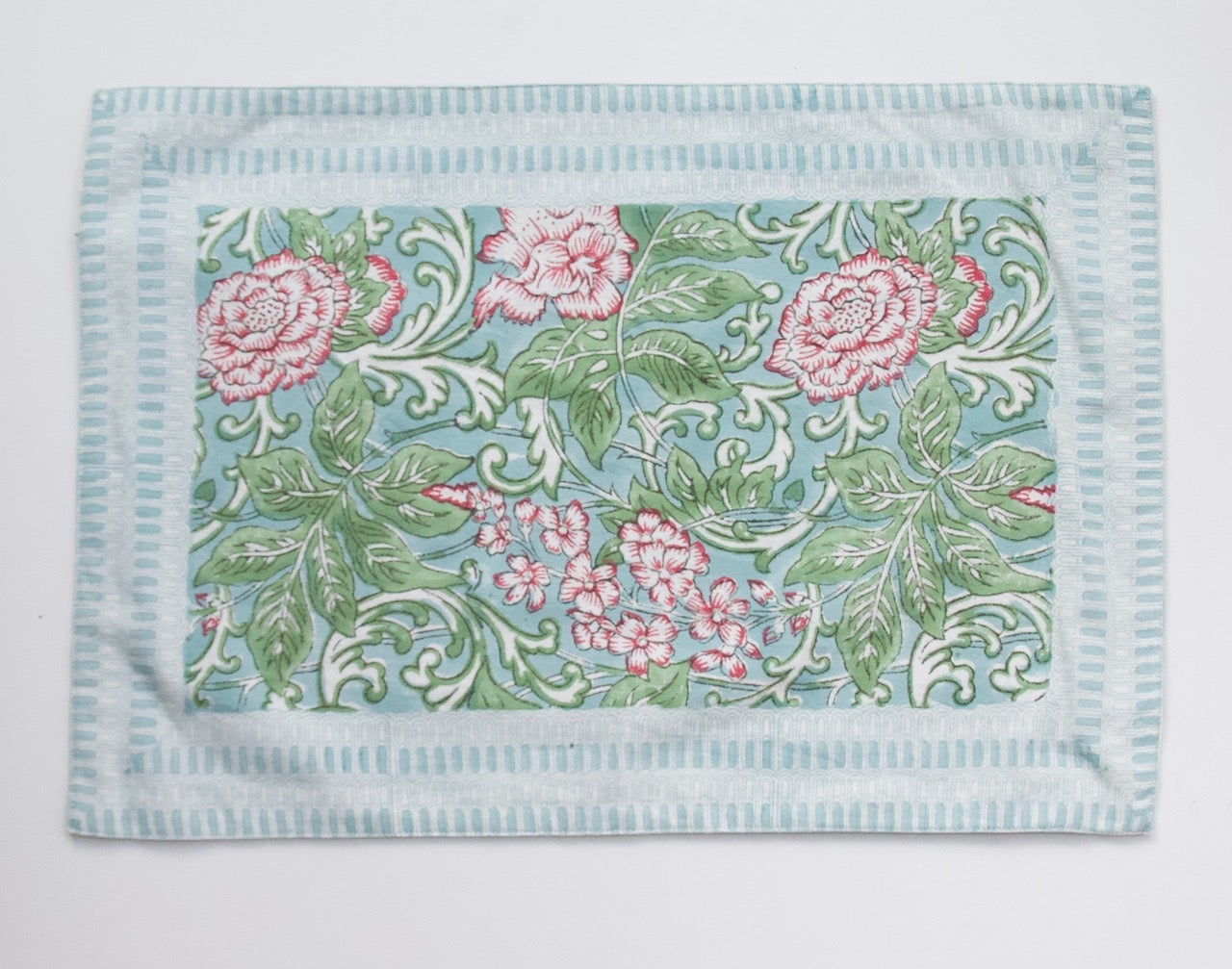Handgemaakte blockprint placemats bloemenprint - Chintz  - set of 2 image 1