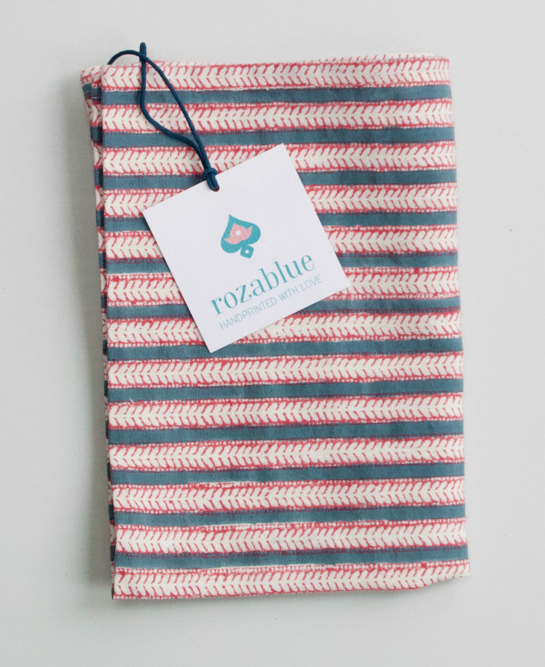 Theedoek - Kitchen towel Funkystripes strawberry green image 0