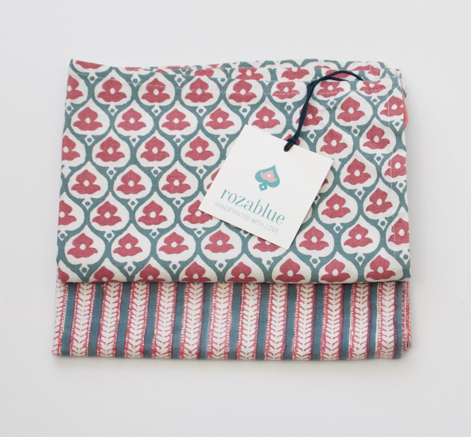 Theedoek - Kitchen towel Funkystripes strawberry green image 1