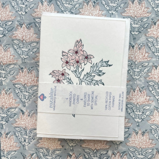 6 Handbedrukte Wenskaarten & Enveloppen - Breezy cards image 1