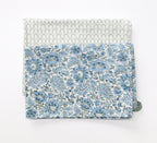 Theedoek | Set van 2 | Little crown Green & Wildflower Blue