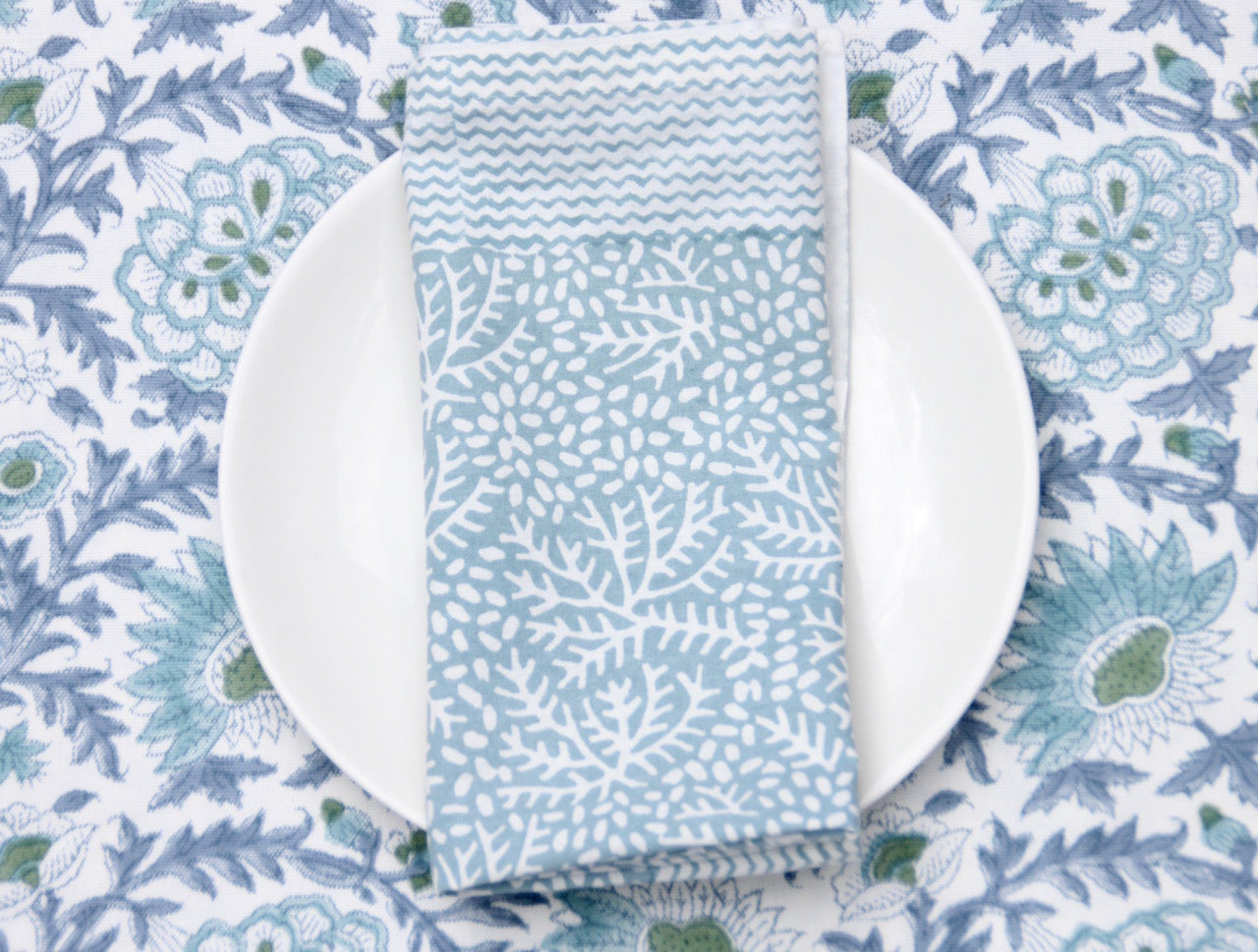 Napkins | Set of 4 | Floral Mineral