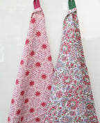 Theedoek | Set van 2 |  Stars & Wildflower Pink