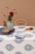 Tablecloth | Peony Blue grey
