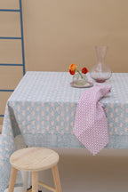 Tischdecke | Altrosa Hellblau