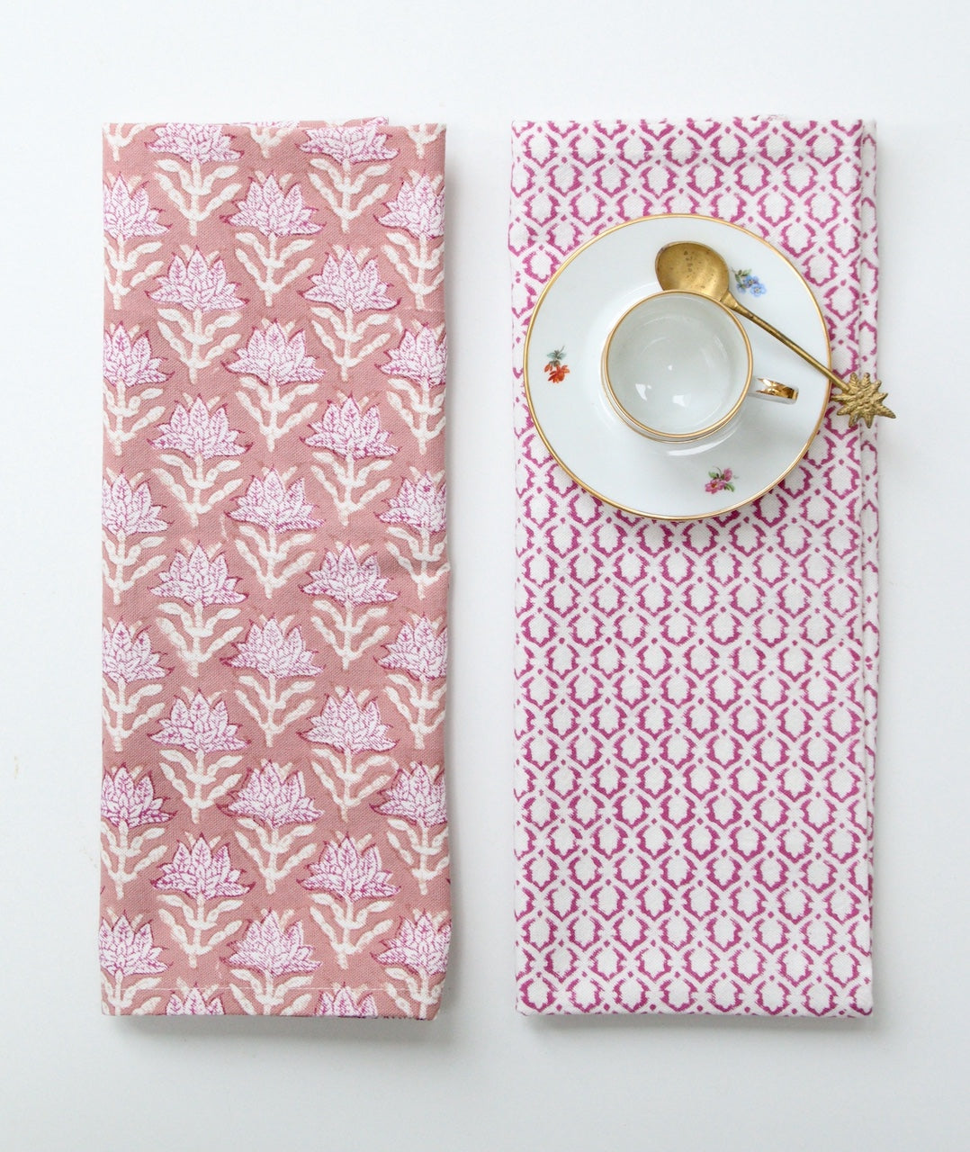 Tea towel | Set of 2 | Dusty Rose &amp; Little Crown