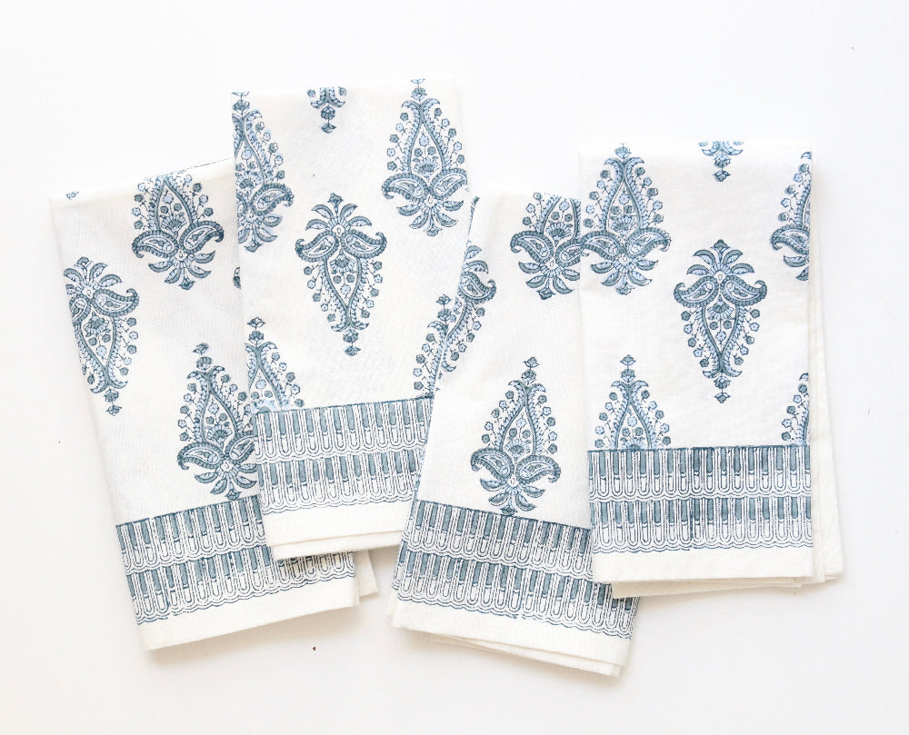 Pondicherry blue set of 4