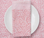 Handgemaakt blockprint tafellaken met roze print – floral coral 240 cm image 6
