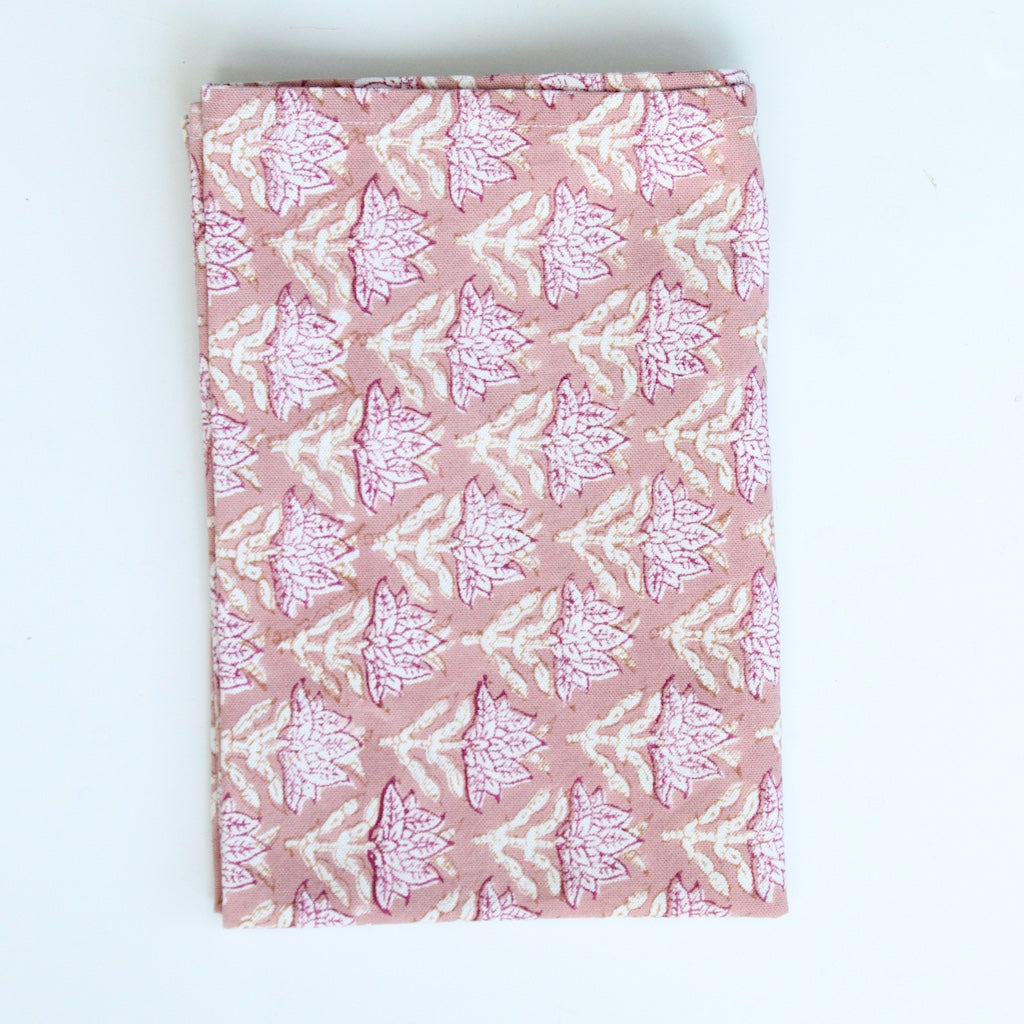 Theedoek dustyrose pink 