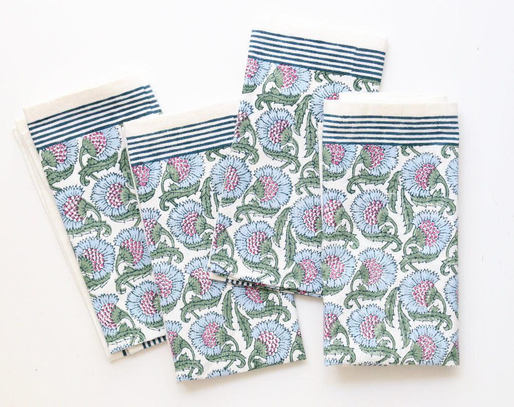 Thistle blue set of 4