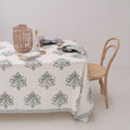 Handgemaakte groene servetten - handblockprinted Varmala green napkins - set of 4 image 1