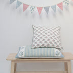 Blockprint feestslinger - party flags triangle 300 cm image 0