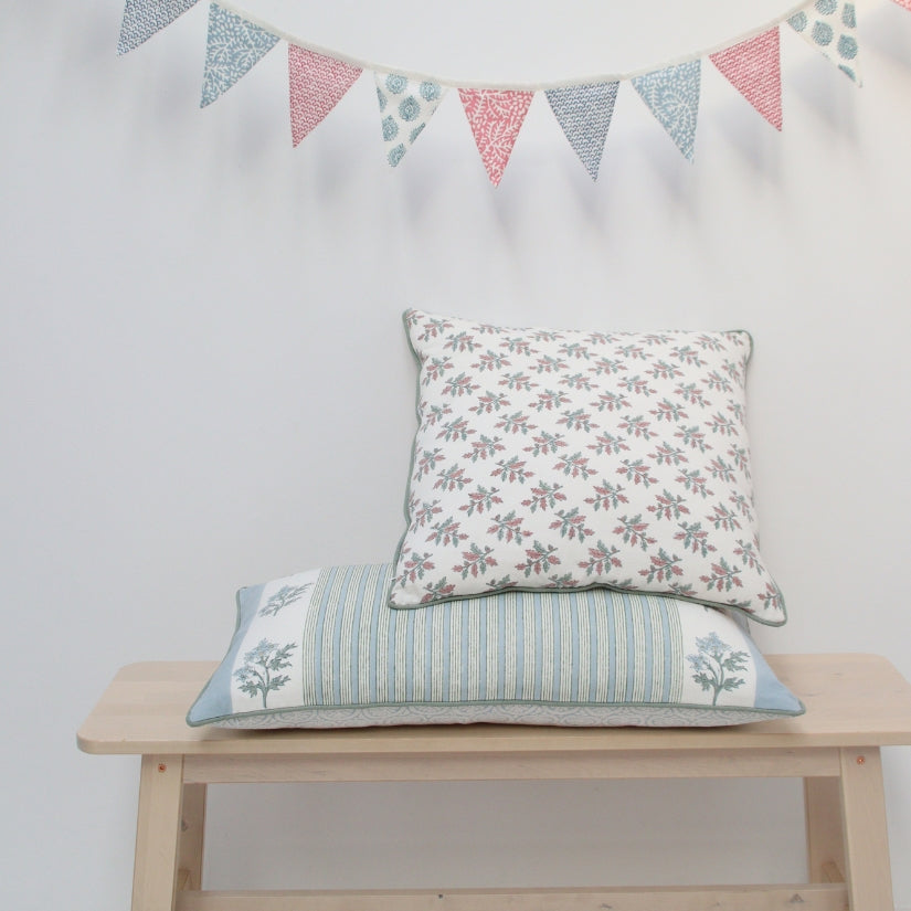 Blockprint feestslinger - party flags triangle 300 cm image 0