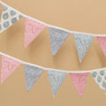 Blockprint feestslinger - party flags triangle 300 cm image 1