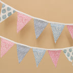 Blockprint feestslinger - party flags triangle 300 cm image 1