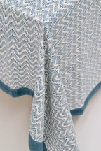 HAndgemaakt tafelkleed Waves blue 