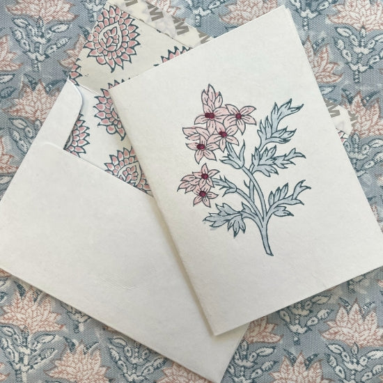 6 Handbedrukte Wenskaarten & Enveloppen - Breezy cards image 3
