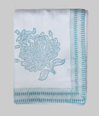 Handgemaakte tafellaken met levensboom print – Handblockprinted Tree of life tablecloth 160 x 340 image 1