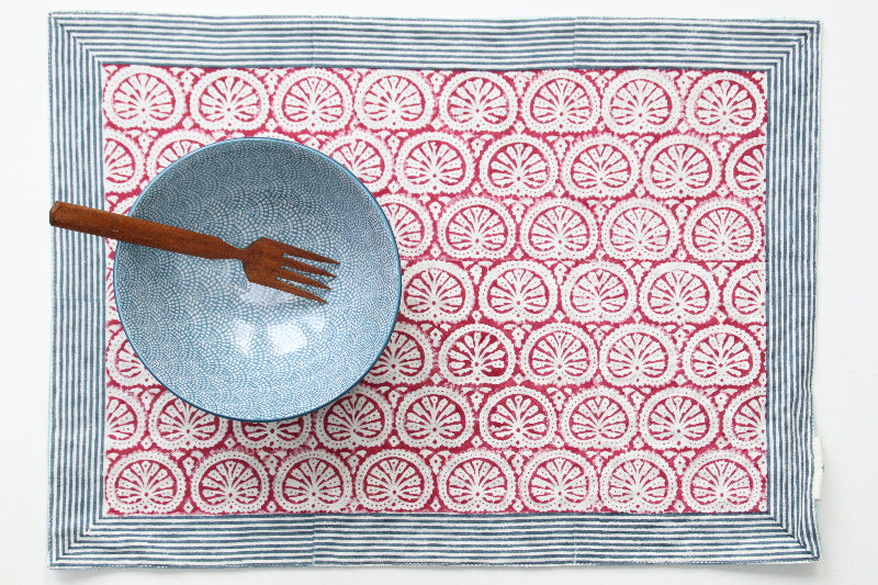 Placemat | Set of 2 | Seashell Carmine