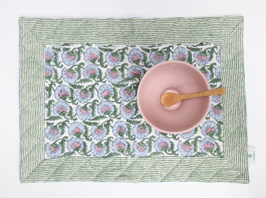 thistle blue placemat met kom