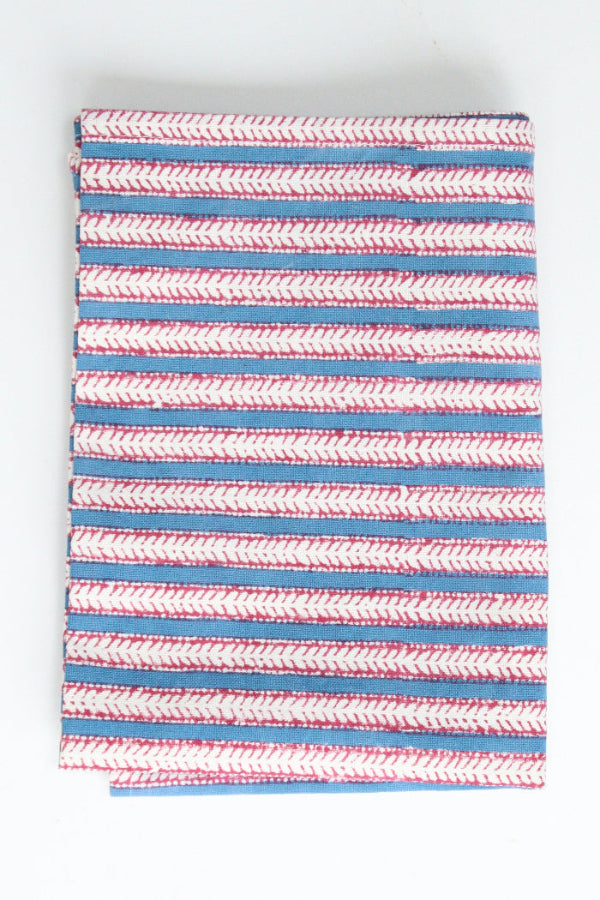 voorkan t Theedoek Funkystripes bright blue 
