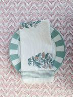 waves roza met snowflake servet 